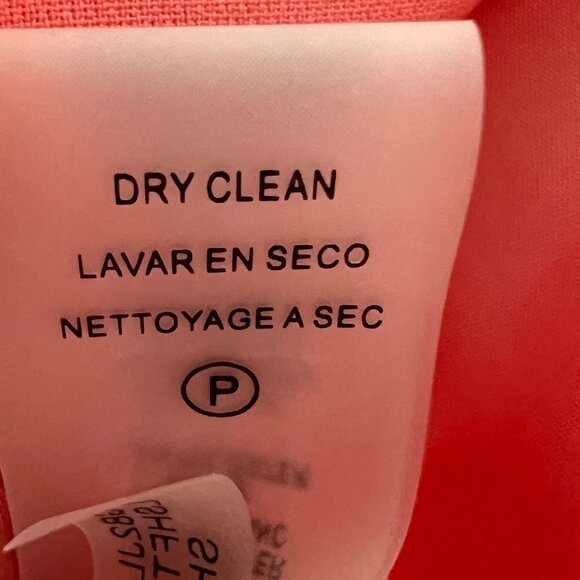 Karl Lagerfeld Womens Long Sleeve Topper Coat Peach Coral Jewel Button size 10 - Picture 14 of 16